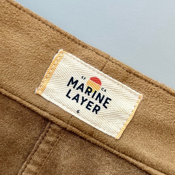 Marine Layer Myra Mini Skirt Faux Suede Tan, Size 6 - Picture 7 of 7
